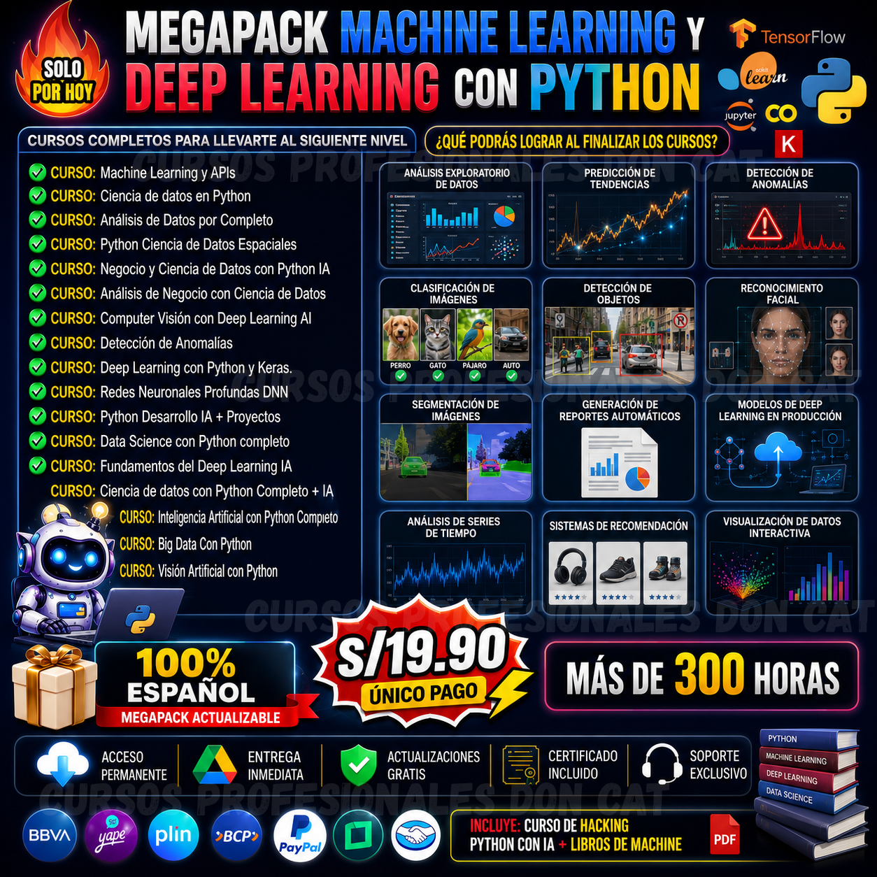 MEGAPACK DE MACHINE LEARNING & DEEP LEARNING  CON PYTHON + IA